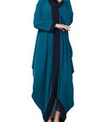 Teal Very Stylish And Trendy Abaya Dress In Dual Color