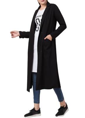 Black Double Breasted Coat For An Abaya Or Any Casual Attire 2