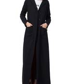 Black Full Length Coat For A Beautiful Evening