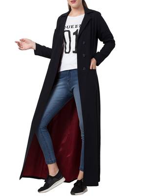 Black Full Length Coat For A Beautiful Evening 2