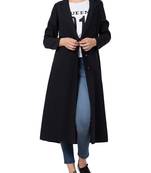 Black Knee Length Coat For Any Abaya