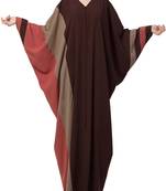 Brown Front Open Designer Kaftan In Multi Color