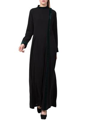 Black Very Elegant Abaya Like Dress For  Special Occasions 1