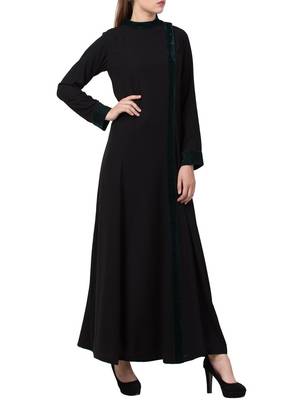 Black Very Elegant Abaya Like Dress For  Special Occasions 2