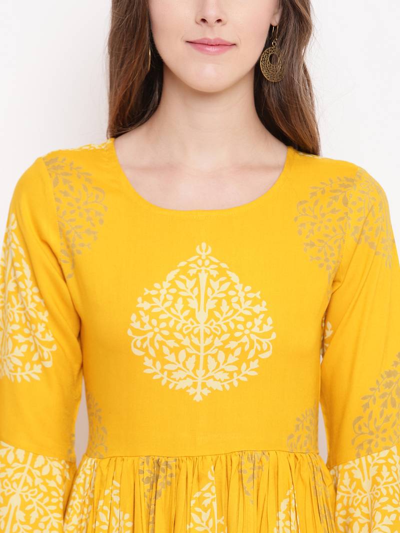 MustardForest rayon printed kurti