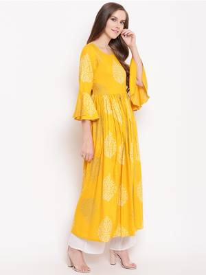 MustardForest rayon printed kurti 4