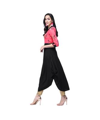 pink rayon stitched quarter_sleeve kurtis 2
