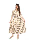 off white cotton stitched half_sleeve kurtis