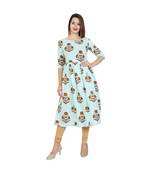 blue cotton stitched half_sleeve kurtis