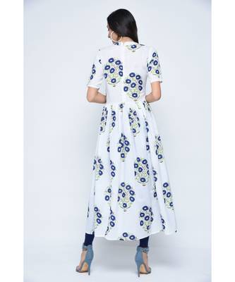 white cotton stitched quarter_sleeve kurtis 2