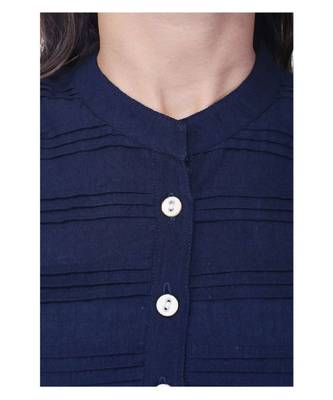 navy cotton stitched quarter_sleeve kurtis 5