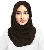 Casual Wear Brown Color Georgette Scarf Hijab Dupatta 