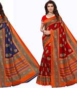 Combo Of 2 Printed Art Silk Saree With Blouse