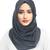 Metallic Grey Color Party Wear Georgette Dupatta Hijab Scarf For Women 