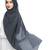 Metallic Grey Color Party Wear Georgette Dupatta Hijab Scarf For Women 