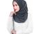 Metallic Grey Color Party Wear Georgette Dupatta Hijab Scarf For Women 
