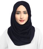 Metallic Blue Color Georgette Scarf Hijab Dupatta For Women