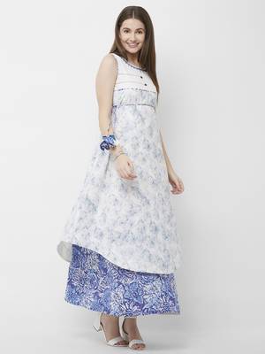 White printed cotton kurtas-and-kurtis 3