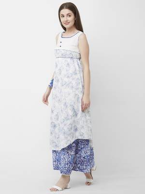 White printed cotton kurtas-and-kurtis 5