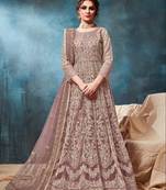 Copper Rose Color Designer Wedding Wear Anarkali Suit