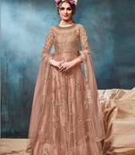 Copper Color Designer Wedding Wear Anarkali Suit