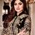Black Gold Designer Wedding Wear Georgette Anarkali Suit