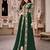 Green Gold Designer Wedding Wear Georgette Anarkali Suit