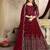 Dark Red Designer Wedding Wear Georgette Anarkali Suit