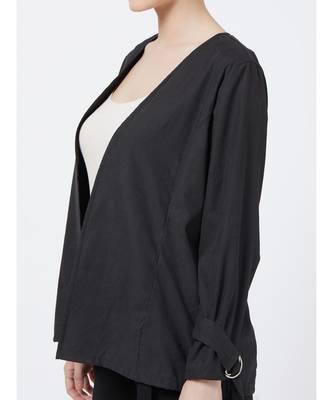 Women's Black Suede finish Viscose Jacket 1