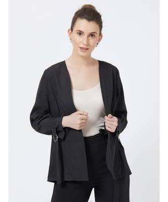 Women's Black Suede finish Viscose Jacket 3