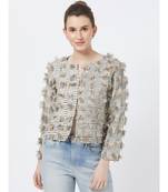 Women's Off-white Fancy Jacquard Jacket