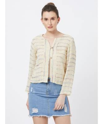 Women's Off-white Fancy Jacquard Jacket 1