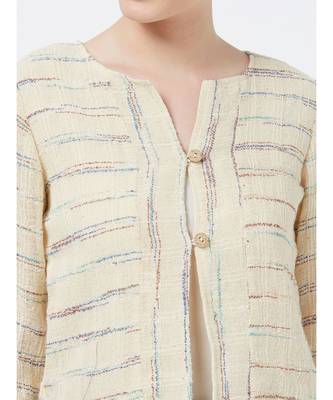 Women's Off-white Fancy Jacquard Jacket 2