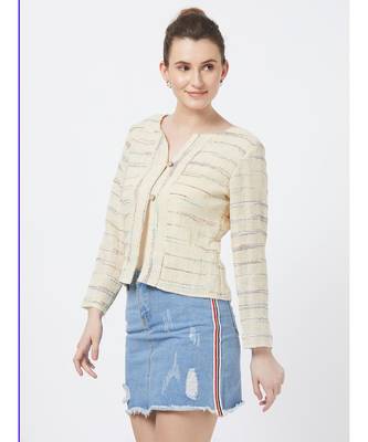 Women's Off-white Fancy Jacquard Jacket 3
