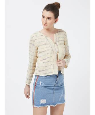 Women's Off-white Fancy Jacquard Jacket 4