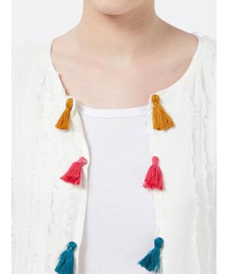 women's Off-white Fancy Cotton Jacket 2