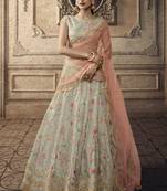 Light Grey Bridal Net Lehenga Choli