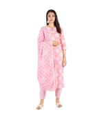 Pink checks kurta set