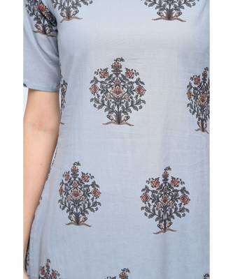 Grey Block Boota Kurta Plazzo Set 4