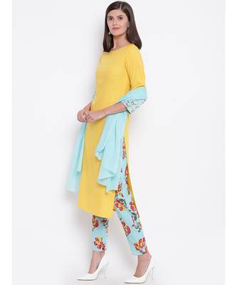 yellow cotton kurta set 2