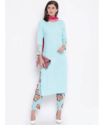sky cotton kurta set 1