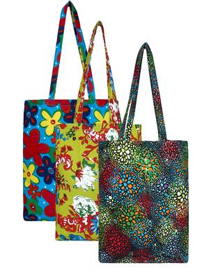 Eco-Friendly Multicolour Printed Canvas Shopping Bag Pack of Three 1