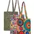 Eco-Friendly Multicolour Printed Canvas Shopping Bag Pack of Three