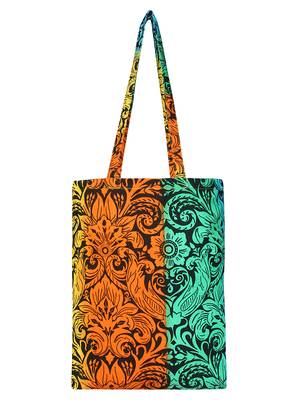 Eco-Friendly Multicolour Printed Canvas Shopping Bag Pack of Three 4