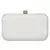 Pearl Embellished Faux Silk Clutch Off-White & Gold