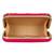 Adorn Embellished Faux Silk Clutch Pink & Gold