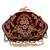 Glitz Embellished Velvet Clutch Maroon & Gold