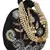 Dazzle Embellished Faux Silk Potli Black & Multi