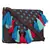 Snazzy Brown and Blue Printed Polyester Sling Bag with Multicolour Tassels