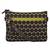 Geomet Brown and Green Printed Polyester Sling Bag with Multicolour Tassels